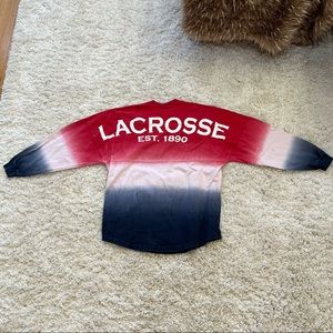 Spirit LACROSSE Spelled Out LS Tee - Tie Dye Crew Neck Sz M